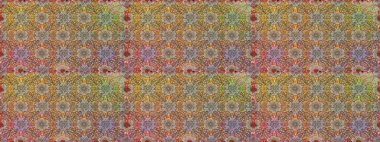 El çizimi çiçekli, soyut, pürüzsüz desen. Kahverengi renkli çiçekler. Raster illüstrasyonu.