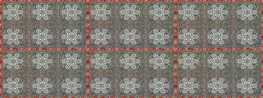 Gri ve kahverengi renkli gri ve kahverengi papatya deseni. Gri ve kahverengi renklerde. Raster illüstrasyonu.