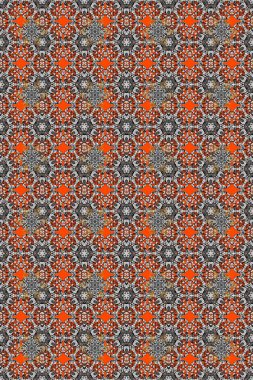 Raster düz çiçekleri pürüzsüz desen. Gri, kahverengi ve turuncu renkli çiçekler. Tasarım hediye paketi, tebrik kartları, posterler ve afiş tasarımı.