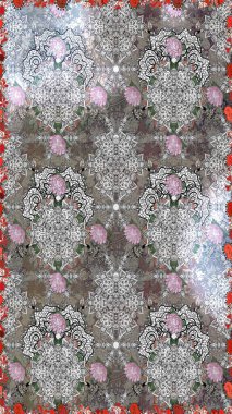 Vadinin gri renkli çiçekleri. Çiçeksiz desenlerin çizimi.