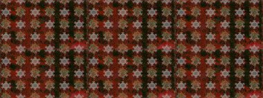 Soyut çiçek desensiz arkaplan. Raster deseni. Raster illüstrasyonu. Kahverengi ve gri renklerde. Küçük çiçekte sevimli çiçek deseni var..