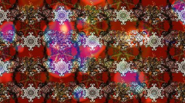 Küçük çiçekteki sevimli çiçek deseni. Raster illüstrasyonu. Çizim.