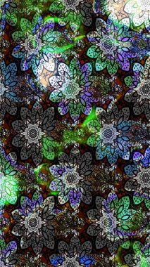 Robot resim. Çiçekli bahar çiçekleri. Moda baskıları için zarif bir şablon. Küçük çiçekte güzel bir desen. Küçük renkli çiçekler. Motley illüstrasyonu.