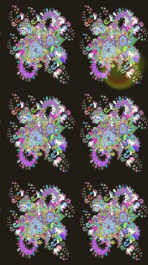 Küçük gri çiçekli oldukça eski bir besin torbası deseni. Millefleur 'lar. Tekstil, kumaş, kapaklar, duvar kağıtları, baskı, paket, koleksiyon defteri, örgü, dekupaj için çiçek arkaplanı..