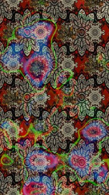 Raster Güzel kumaş deseni. Çiçek arkaplan ile soyut zarafet çizim deseni.