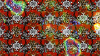 Raster illüstrasyonundaki çiçek desenli çizim. Gri renkli çiçekler.