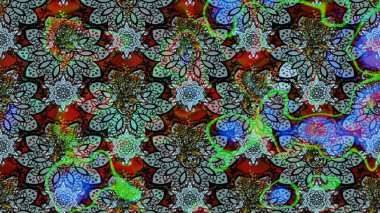 Klasik çiçek tasarımı elementleri. Mavi kıvırcık çiçekler mavi renkte şekillenir. Raster illüstrasyonu.