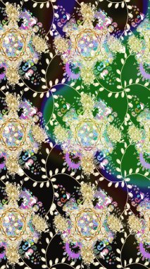 Tropik çiçek desenleri. Raster illüstrasyonu. Tarafsız renklerde çiçekler.