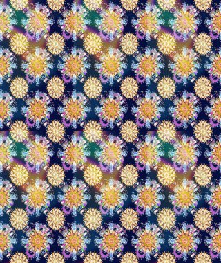 Bahar çiçekli, dikişsiz, sevimli çiçek deseni. Güzel kumaş deseni. Raster illüstrasyonu.