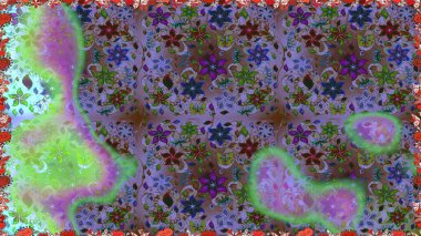 Tarafsız el çizimi desen. Karalama çiçekleri kusursuz desen. Sanat, inspineutral stil çiçekler ve arka plan bırakır. Raster deseni.