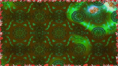 Tekstil, kumaş, kapaklar, duvar kağıtları, baskı, naylon, yapıştırma, örgü, dekupaj için çiçeksiz arkaplan. Oldukça eski bir besin torbası deseni, küçük yeşil renkte, çiçekler. Millefleurlar.