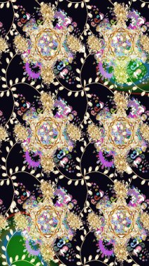 Eskiz arkaplan modeli. Siyah yapraklı yabani çiçekler. Suluboya, elle çizilmiş. Raster illüstrasyonu.