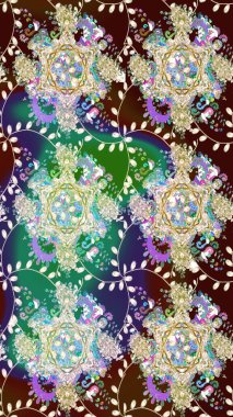 Çiçekli karalama şeklinde Raster çiçek deseni. Nazikçe, güzel çiçek arkaplanı. Kahverengi renkte çiçekler.