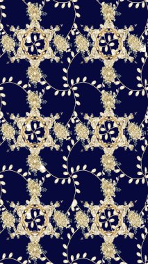 Sketch Floral Pattern in Raster illustration. Fancy fabric pattern. Colour Spring Theme sketch pattern Background. Flat Flower Elements Design.