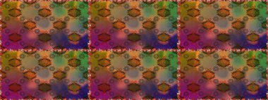 Raster dikişsiz çiçek deseni. Vadinin çiçekleri kahverengi ve mor renklerde.