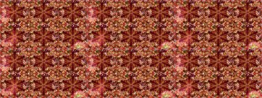 Kusursuz altın desen. Raster oryantal süs. Altın elementlerle kırmızı renklerde altın desen.