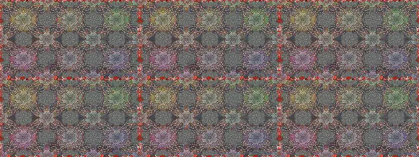 Renkli Bahar Temalı Kusursuz Arkaplan. Düz Çiçek Elementleri Tasarımı. Raster illüstrasyonunda kusursuz çiçek deseni. Güzel kumaş deseni.