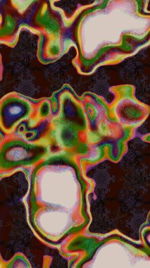 Süslü kumaş deseni. Raster illüstrasyonundaki çiçek desenli çizim. Düz Çiçek Elementleri Tasarımı. Renkli Bahar Teması çizim şablonu.