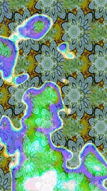 Raster illüstrasyonu. Egzotik çiçekler, botanik, yeşil renklerdeki parlak klasik doğa. Klasik tropikal doğal elementlerin suluboya seti.