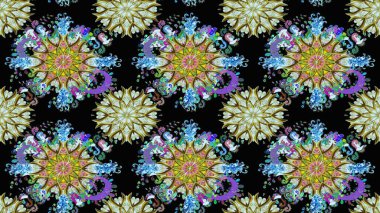 Raster illüstrasyonu. Siyah renklerde. Anti-stres için Raster soyut şablon sayfası.