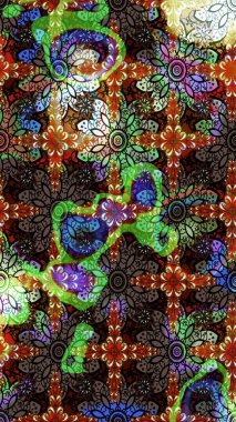 Küçük çiçekteki sevimli çiçek deseni. Raster deseni. Soyut çiçek çizim kalıbı arka planı. Raster illüstrasyonu. Kahverengi renklerde.