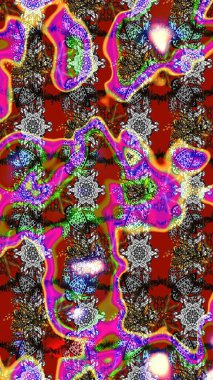 Raster illüstrasyonu. Gri renkli çiçekler. Çizim çiçek deseni duvar kağıdı için kullanılabilir.