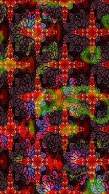 Renkli Bahar Teması eskiz kalıbı. Düz Çiçek Elementleri Tasarımı. Parlak arkaplan eskiz desenli çiçekli fantezi tasarımı.