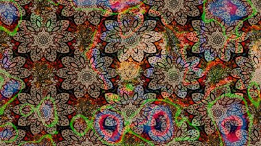 Yaprak ve çiçeklerin suluboya resimleri, bej renkler üzerine eskiz deseni. Bej renklerde bahar çiçekleri. Raster illüstrasyonu.