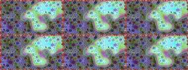 Renkli Bahar Temalı Kusursuz Arkaplan. Çiçekli, kusursuz bir arkaplan. Düz Çiçek Elementleri Tasarımı. Çocuk stili.