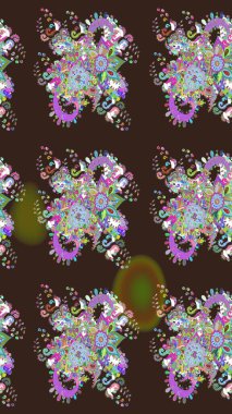 Raster şirin suluboya çiçek desenleri çiziyor. Büyük bir çiçek boyası seti. Kartlar, davetiyeler, tarih kartları ve daha fazlası için kullanılabilir.