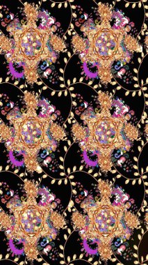 Küçük çiçekteki sevimli çiçek deseni. Güzel karalamalı çiçek desenli çizim. Güzel kumaş deseni. Raster illüstrasyonu.