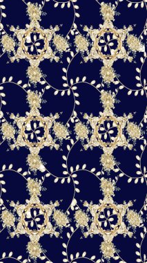 Sketch Floral Pattern in Raster illustration. Fancy fabric pattern. Colour Spring Theme sketch pattern Background. Flat Flower Elements Design.