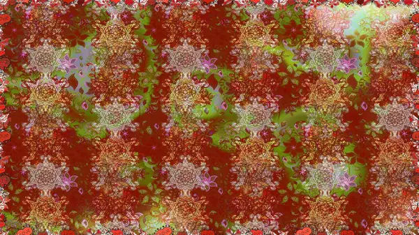 Organik elementler. Botanik kusursuz desen. Raster deseni. Suluboya etkisi.