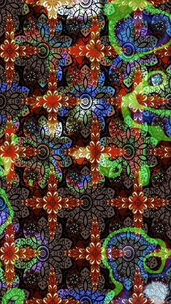 Nazikçe, güzel çiçek arkaplanı. Çiçekli karalama şeklinde Raster çiçek deseni. Kahverengi renkte çiçekler.