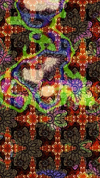 Çiçek deseni. Raster illüstrasyonu. Flower eskiz arka planı. Şatafatlı bahar bahçesi dokusu.