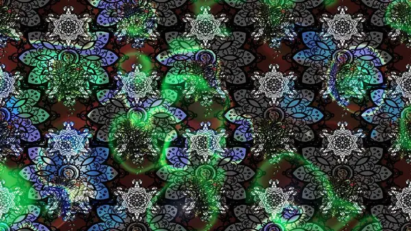 Renkli Bahar Teması eskiz kalıbı. Düz Çiçek Elementleri Tasarımı. Raster..