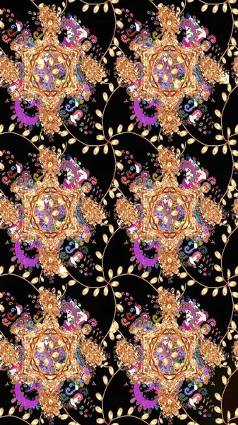 Küçük çiçekteki sevimli çiçek deseni. Güzel karalamalı çiçek desenli çizim. Güzel kumaş deseni. Raster illüstrasyonu.