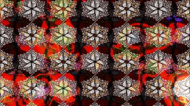 Raster illüstrasyonundaki çiçek desenli çizim. Siyah renkli çiçekler. Renkli Bahar Teması eskiz kalıbı. Düz Çiçek Elementleri Tasarımı.