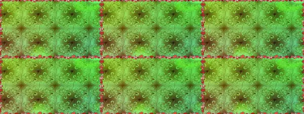 Yeşil ve kahverengi renkli vadi çiçekleri. Çiçeksiz desenlerin çizimi.