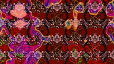 Elle çizilmiş çiçek desenli Raster çizimi. Tekstil, kumaş, ambalaj, hatıra defteri için hoş bir çiçek arkaplanı. Çocuksu tasarım. Kahverengi arkaplanda.