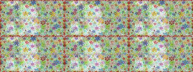 Raster desen. Fantezi kumaş deseni. Çiçekler, suluboya ile sorunsuz çiçek desenli.