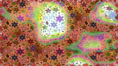 Raster illüstrasyon. Küçük çiçek sevimli çiçek desen. Sorun -suz.