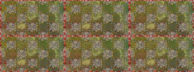 Kahverengi renklerde. 3 boyutlu çiçekler, pürüzsüz. Raster illüstrasyonu.