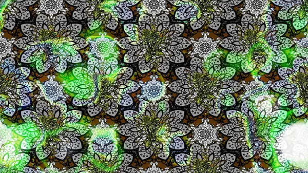 Küçük gri çiçeklerle oldukça eski bir besin torbası deseni. Tekstil, kumaş, kapaklar, duvar kağıtları, baskı, paket, koleksiyon defteri, örgü, dekupaj için çiçek arkaplanı..