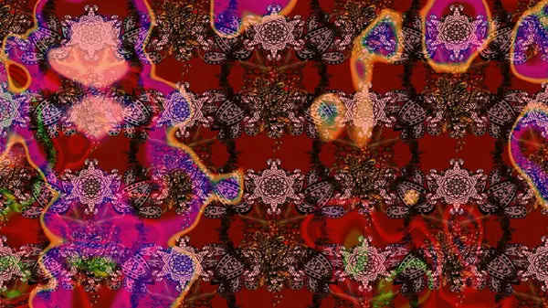 Elle çizilmiş çiçek desenli Raster çizimi. Tekstil, kumaş, ambalaj, hatıra defteri için hoş bir çiçek arkaplanı. Çocuksu tasarım. Kahverengi arkaplanda.