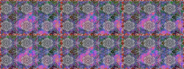 Çiçeksiz desenli arka plan, yaz çiçekleri. Düz Çiçek Elementleri Tasarımı. Renkli Bahar Temalı Kusursuz Arkaplan. Tarafsız ve mor renkte çiçekler.