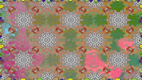 Soyut zarafet, çiçekli arkaplan deseni. Raster Güzel kumaş deseni.