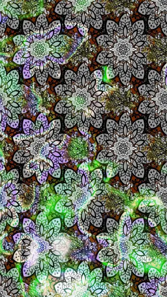 Gri renkli çiçekler. Çiçek desenli eskiz, darbeler, sıçramalar, yaz çiçekleri. Raster illüstrasyonu.