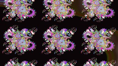 Çiçek deseni duvar kağıdı, desen dolguları ve web sayfası arka planı için kullanılabilir. Süslü zentangle çizim dokusu, soyut çiçeklerle süslenmiş. Şekillendirilmiş çiçekli çizim deseni.