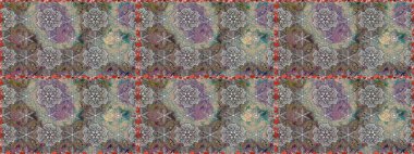 Düz Çiçek Elementleri Tasarımı. Çocuk stili. Renkli Bahar Temalı Kusursuz Arkaplan. Çiçekli pürüzsüz raster arka plan.